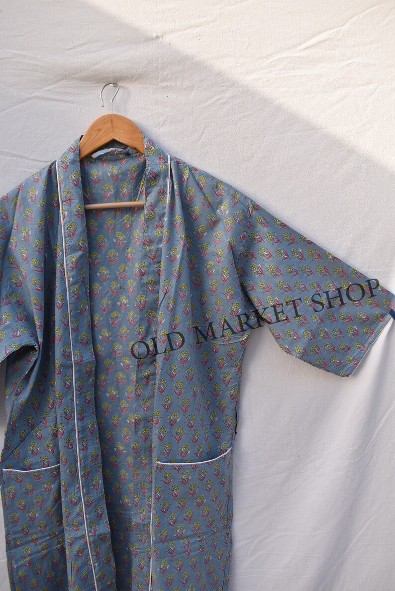 Royal stylish Cotton Bird Sleepwear robes Nightdress Kimono Bathkimono Indian Long short kimono Hippie Womens Night Gown coverup Delivery