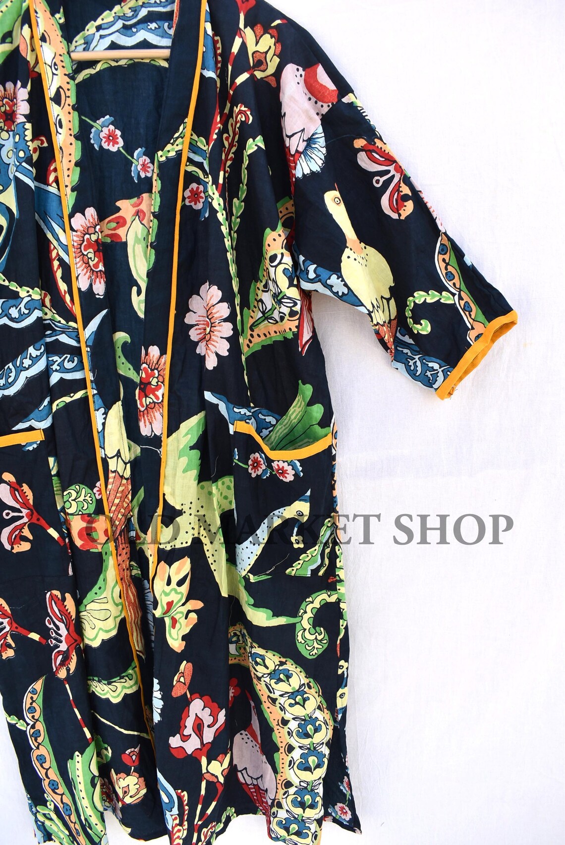 100 Cotton Indian White Beach Kimono Robe kimono Robecotton Etsy