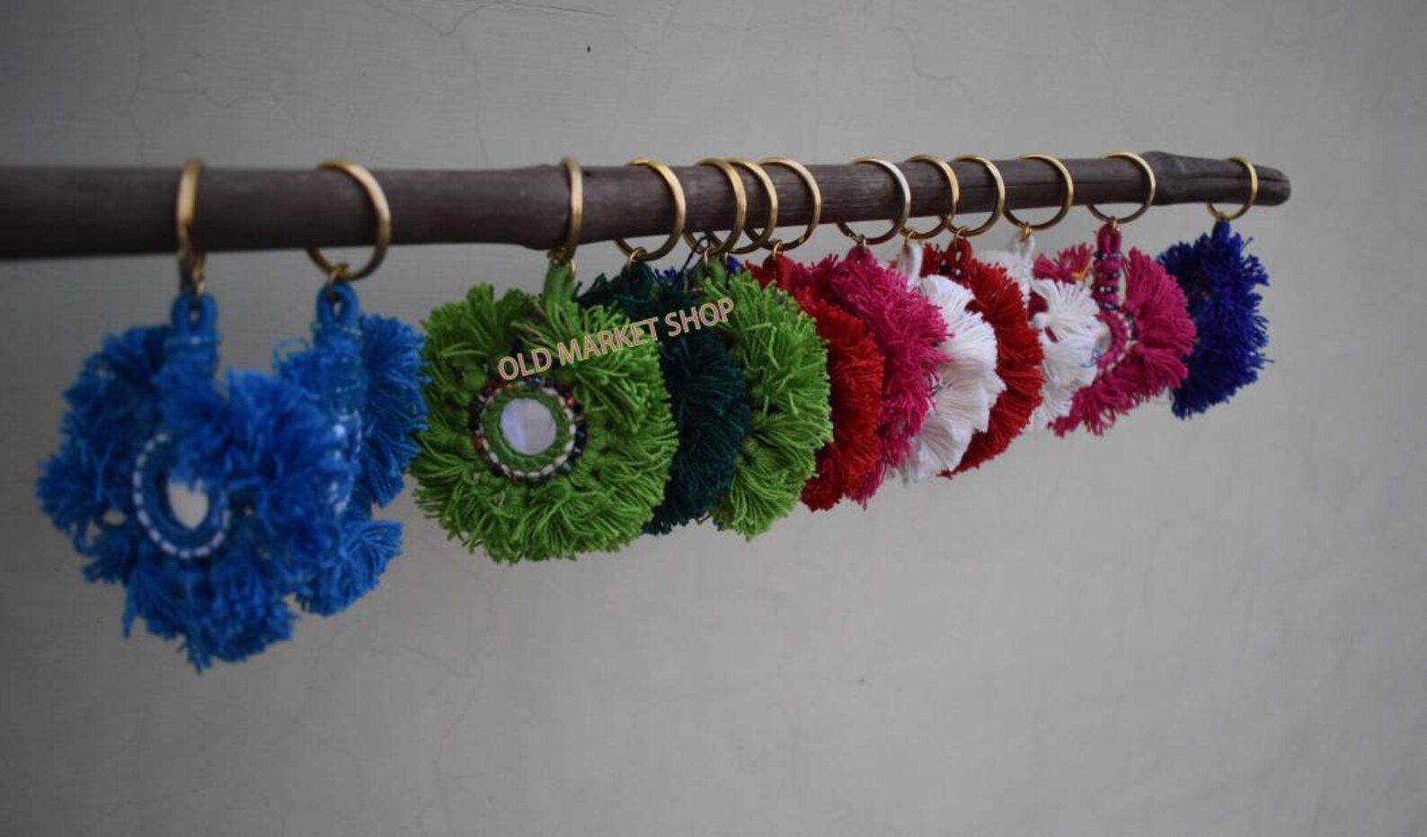 Brown - Banjara Embroidery Handmade Keychain 26