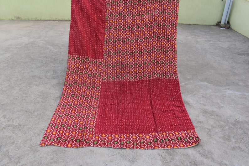 Handmade Cotton Vintage Kantha Quilt,bohemian Kantha Quilt