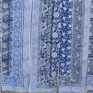 Hand block printed cotton indigo Blue Sarong Pareo Beach Pool Bikini Cover-Up Scarf Swimwear Hippie beach Wrap Dress Shawl Scarf indigo