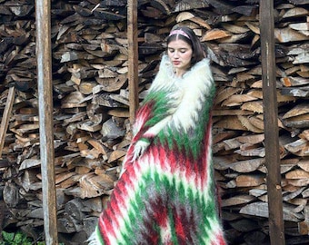 Ręcznie tkany koc z wełny owczej 100%: Narzuta na łóżko Carpathian