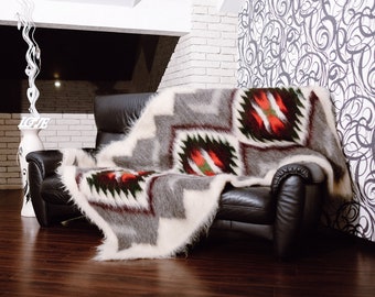 EKO Sheep Wool Blanket: Boho Bedspread Throw