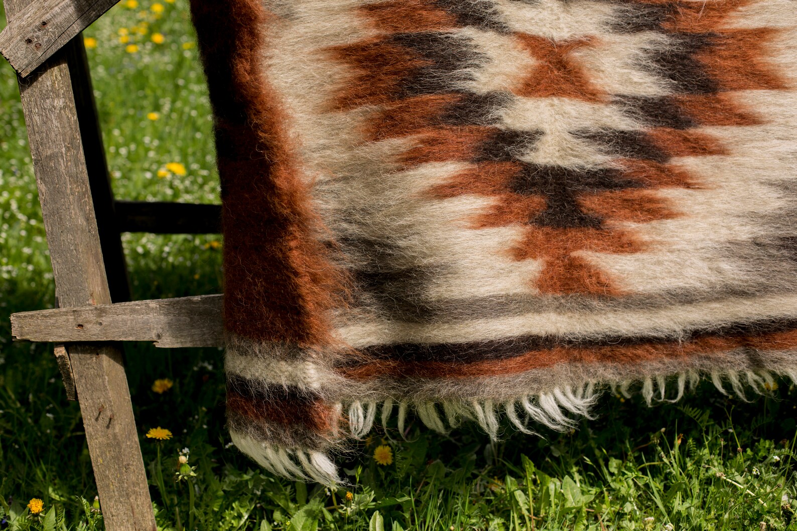 Large Soft Warm Sheep Wool Rug Bedroom Rug Hand Woven Rug Etsy