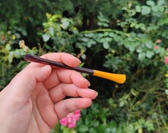 bakelite, galalith cigarette holder, cigarette tips, vintage, 1920s , black and yellow, flapper style