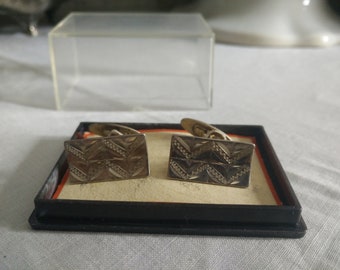 70s cufflinks, manschettenknöpfe, cuff links , silber 835, silver, modern, Juwel, with original package,