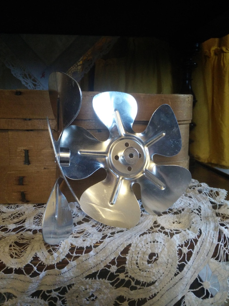 Vintage Aluminium Propeller, steampunk craft supply for top hats or time machines, airship and backpacks, flying equipment image 2