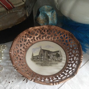 Souvenirkorb Bayer. Jubiläums- Landes- Ausstellung Nürnberg 1906,Bayerische Ausstellung Nürnberg 1906, Kupferkorb, Messe-Souvenir