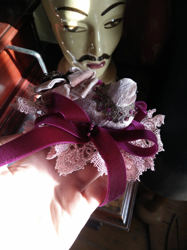 ruffles and steam rose bird Steampunk fascinator supernice for your next convention airship flight or your next party