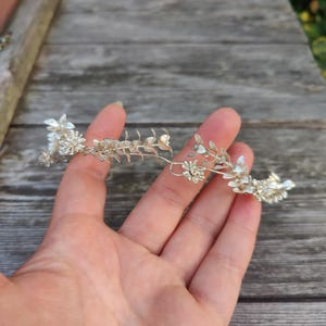 Elegante Myrte Krone, vintage Diadem für die Silberhochzeit, Myrte Diadem, Vintage Tiara