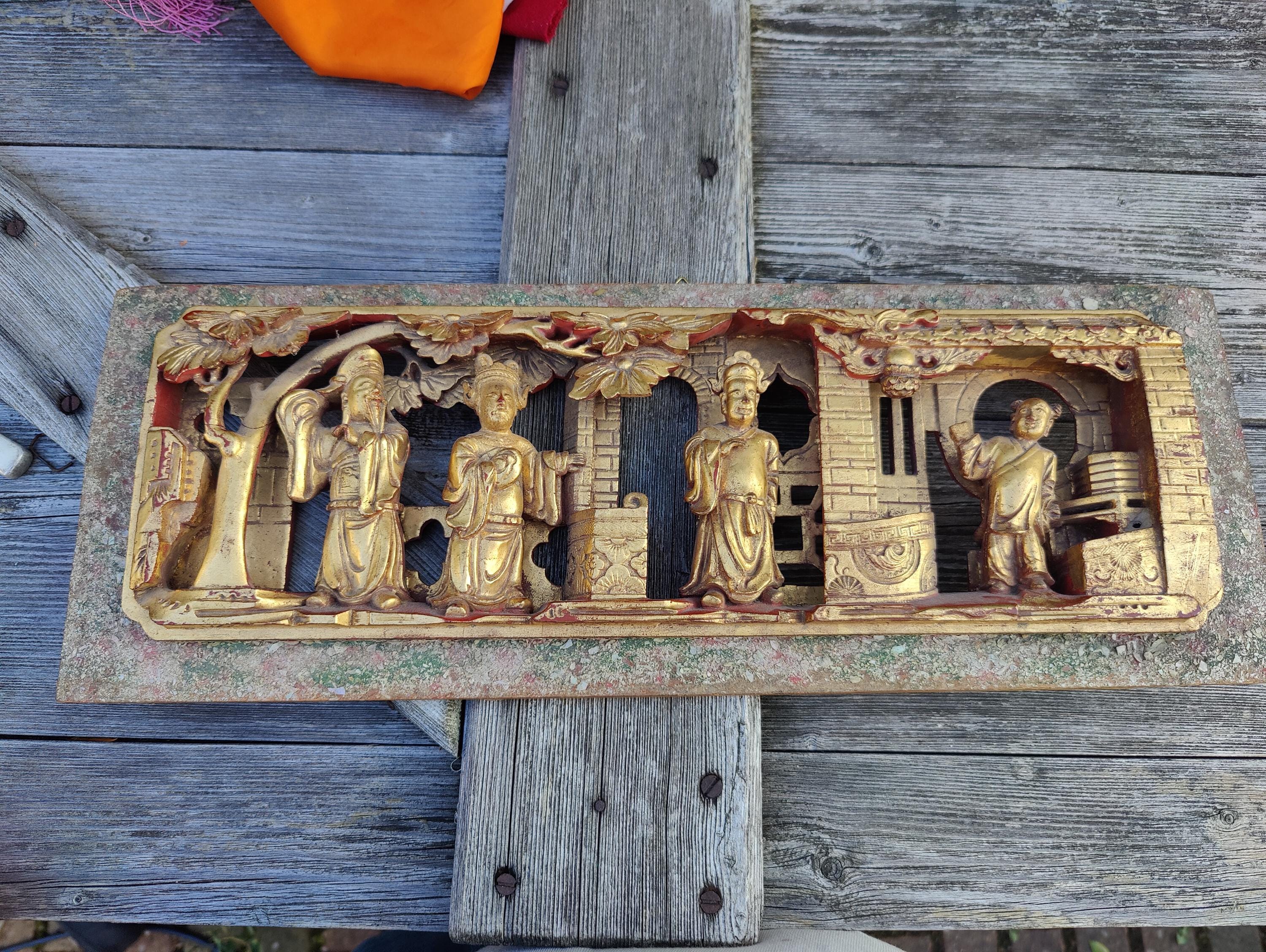 Antique chinese carved panel - Etsy 日本