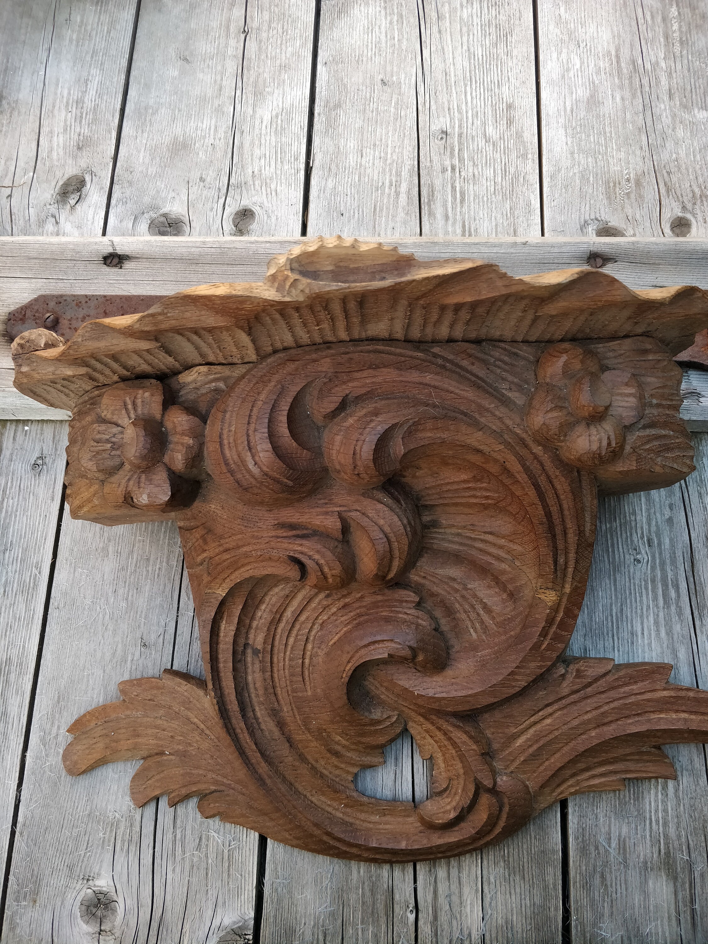 Old Wall hanging Board black forest carved shelf Etsy
