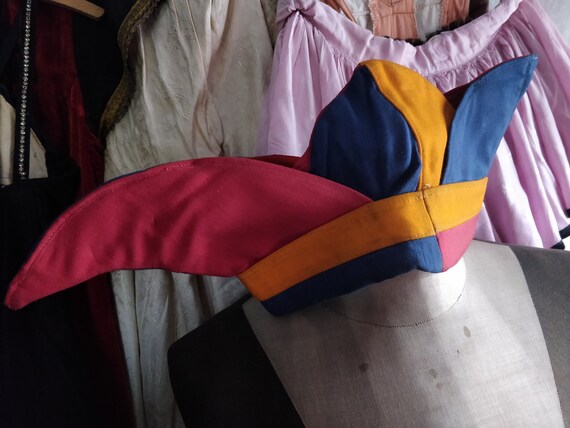 Distressed Alten Deutschen Harlekin Mutze Karneval Hut Mit Etsy