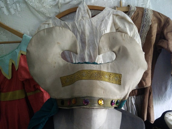 Antique Theater costume cap, harlequin cap, stage