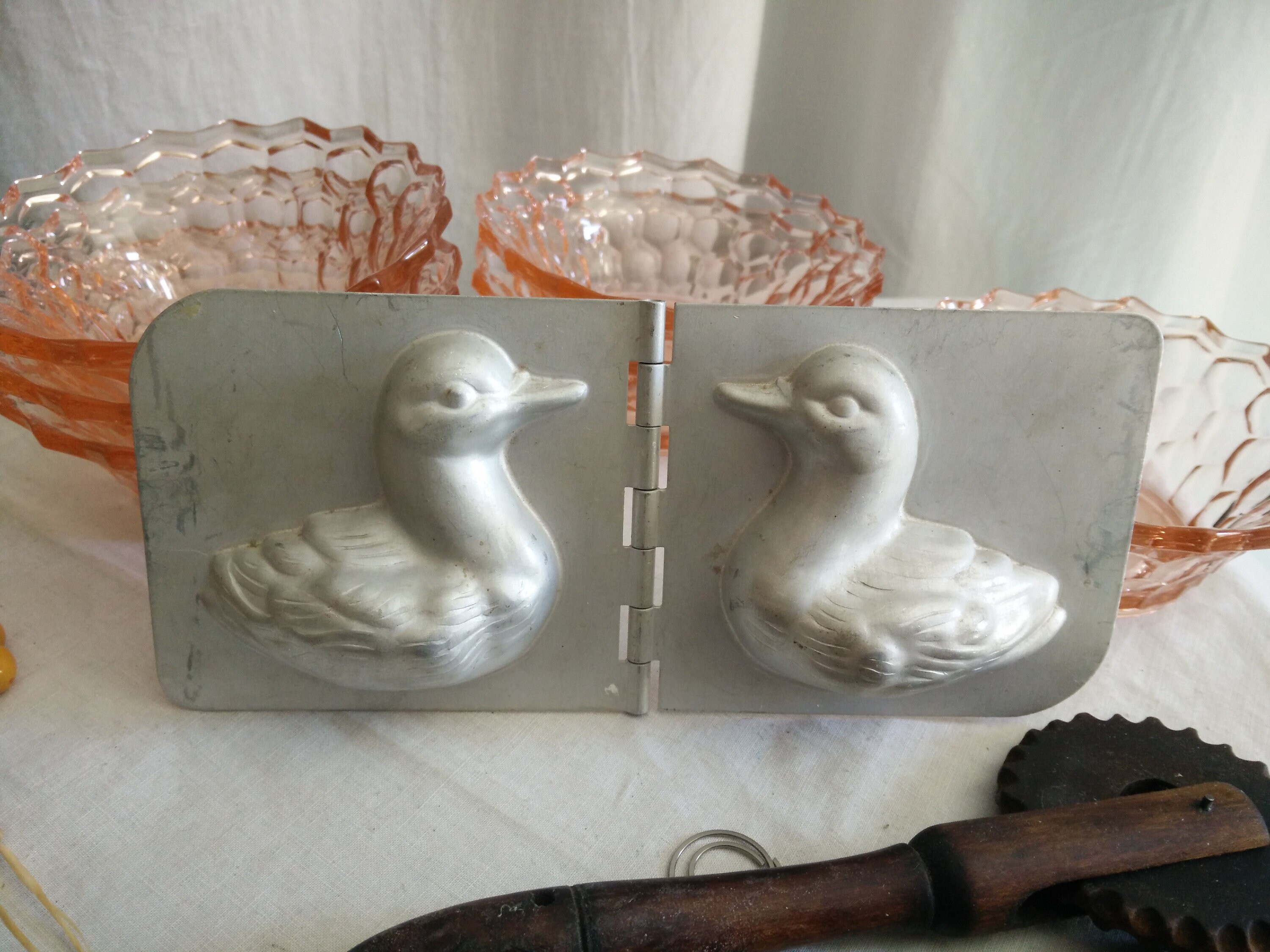 2 Vögel in 1 Form 1 Giessform für Keramik A-406 3 x 8 cm 