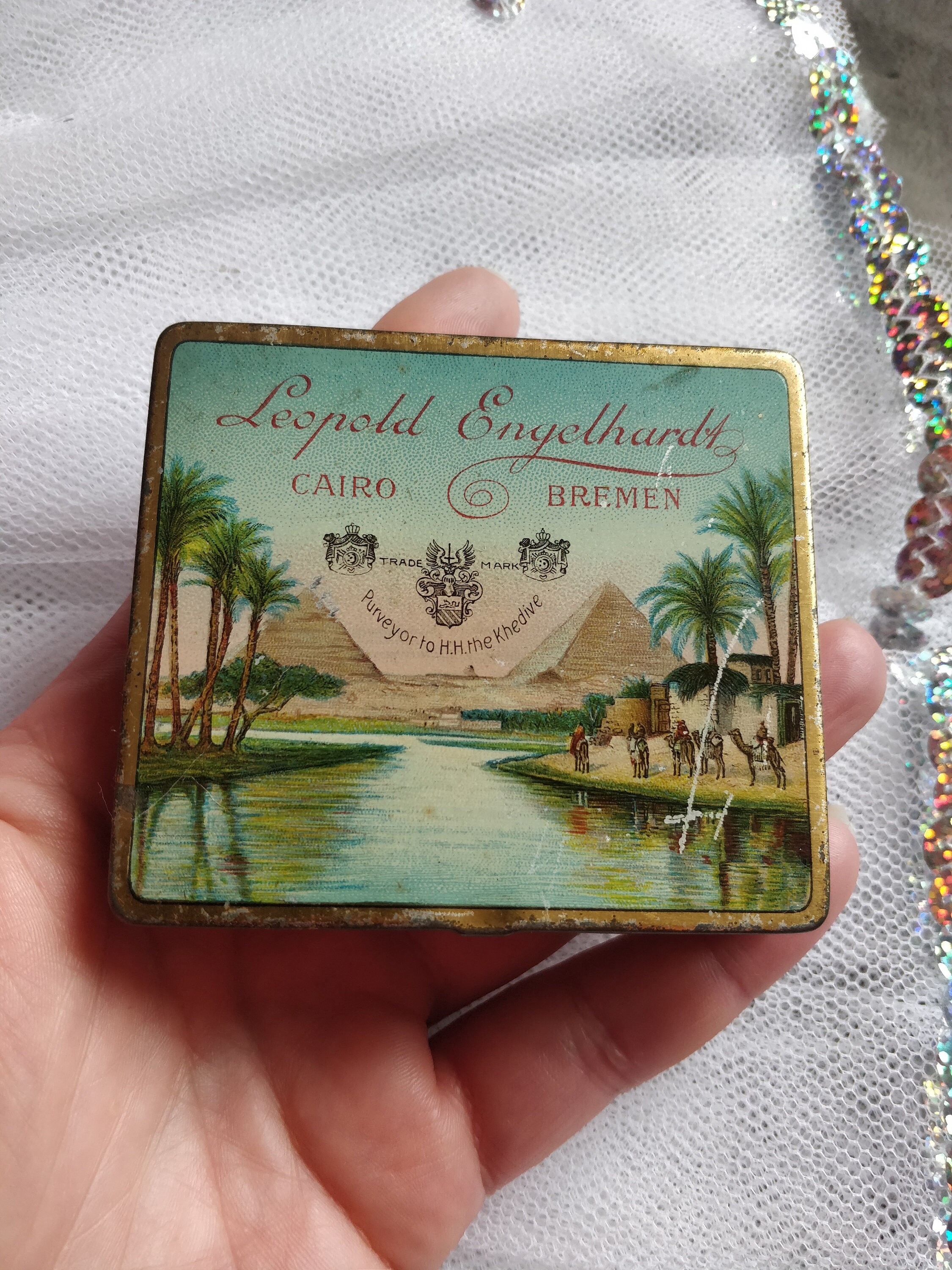 Egypt Revival cigarette tin Pyramids Cairo Leopold Etsy