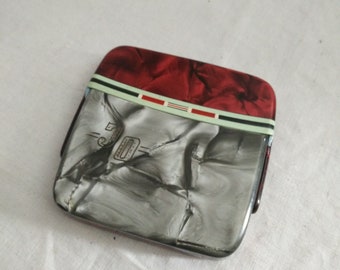 ヴィンテージ アールデコ セルロイド シガレットケース：ライン