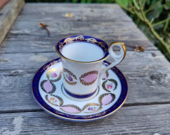 vintage mocha cup, espresso cup, pm martinroda, old GDR , with tiny flowers