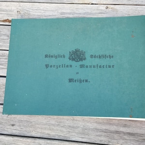 Reprint of a Meissen porcelain catalogue from 1904 (reprint 1994), rare book