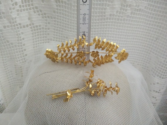 Elegant golden myrtle Tiara, german wedding crown… - image 4