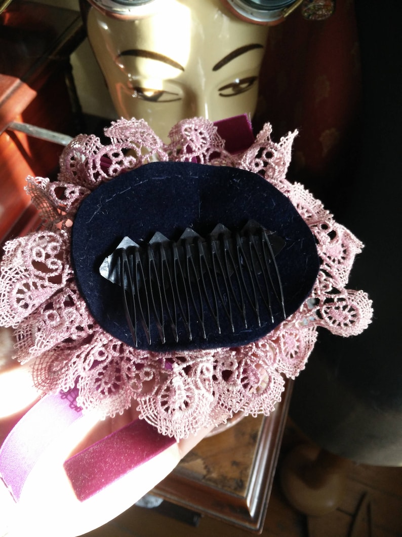 ruffles and steam rose bird Steampunk fascinator supernice for your next convention airship flight or your next party
