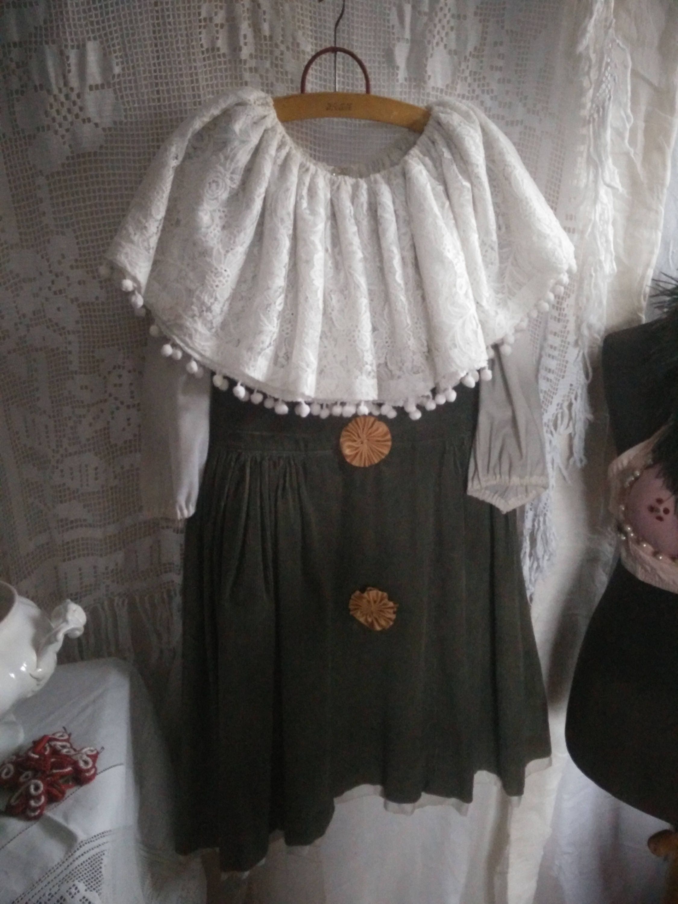 Old Distressed Harlekin Costume Columbine Shabby Chic Etsy