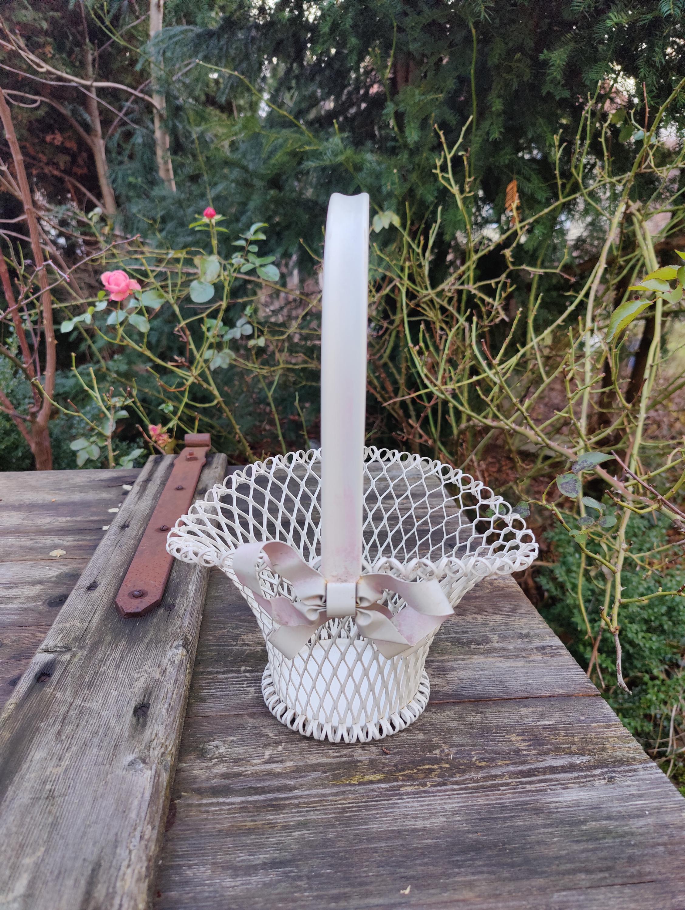 Vintage Schale Als Pflanzgefäß – Antikgrau, Ca. 37 Cm Hoch, Handgearbeitet