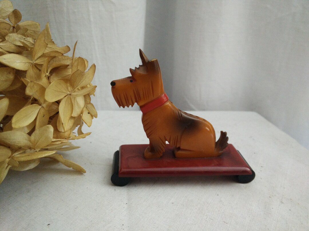 Bakelite Galalith Dog Toothpick Holder Art Deco Faturan Etsy