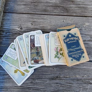 Victoriaanse tarot, lenormandkaarten uit altenburg, geen ontbrekende kaarten, verdomd mooie staat, ca 1900 -1920
