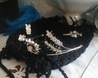 Corona de mirto alemán, corona de bodas de plata, tiara de boda, tiara de mirto, antiguo aniversario de bodas alemán, boda vintage, algo antiguo