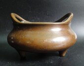 BestOffer-Fine Chinese Old Bronze Incense Burner Top Handles Censer quot XuanDe quot Mark