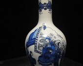 Fine Chinese Qing Dynasty Antique Blue and White Glazes Porcelain Vase Marked quot KangXi quot
