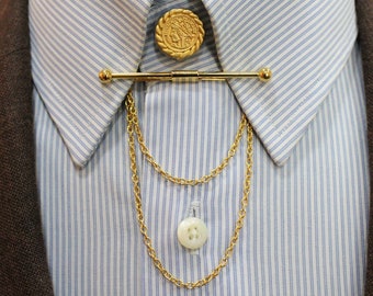 Gold Color Collar Pin, Collar Bar, Shirt Collar Clips, Men's Collar Tie Bar, Shirt Accessories, Man Wedding Accessory, Gifts for Men