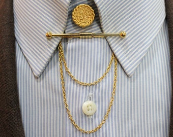 Spilla per colletto color oro, barra per colletto, clip per colletto di camicia, barra per cravatta per colletto da uomo, accessori per camicie, accessorio da sposa uomo, regali per gli uomini