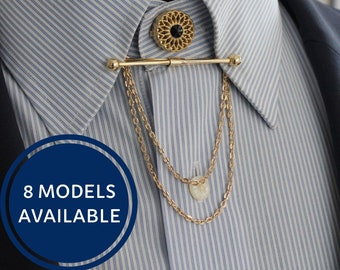 Gold Color Collar Pin Set, Collar Bar, Shirt Collar Clips, Men's Collar Tie Bar, Shirt Accessories Man Wedding Groomsmen, Gifts for Men