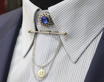 Spilla per colletto color argento, barra per colletto, clip per colletto di camicia, barra per cravatta per colletto da uomo, accessori per camicie da uomo, accessorio da sposa uomo, regali per gli uomini