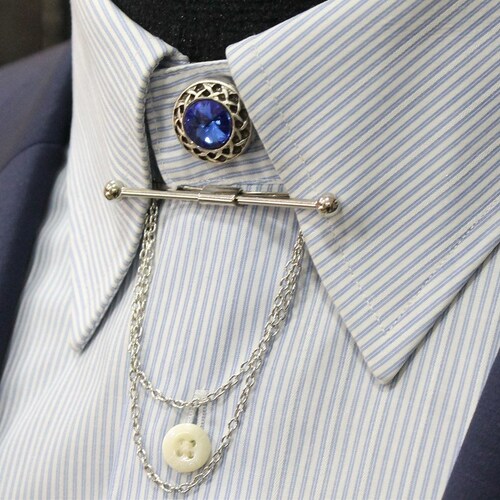 Silver Color Collar Pin, Collar Bar, Shirt Collar Clips, Men's Collar Tie Bar, Shirt Men's Accessories, Man Wedding Accessory, Gifts for Men