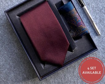 Tie and Pocket Square Set | Tie and Handkerchief | Wedding NeckTie Set | Grooms & Groomsmen Tie | Gift For Him Men Dad | Valentines Day