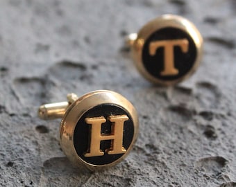 Customizable Cufflinks, Handmade Letter Cuff Links, Unique Design Men's Jewelry, Gifts For Him, Wedding Accessory Groomsman