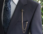Fascino Collare In Oro E Argento Con Paillettes Camicia Spilla Con