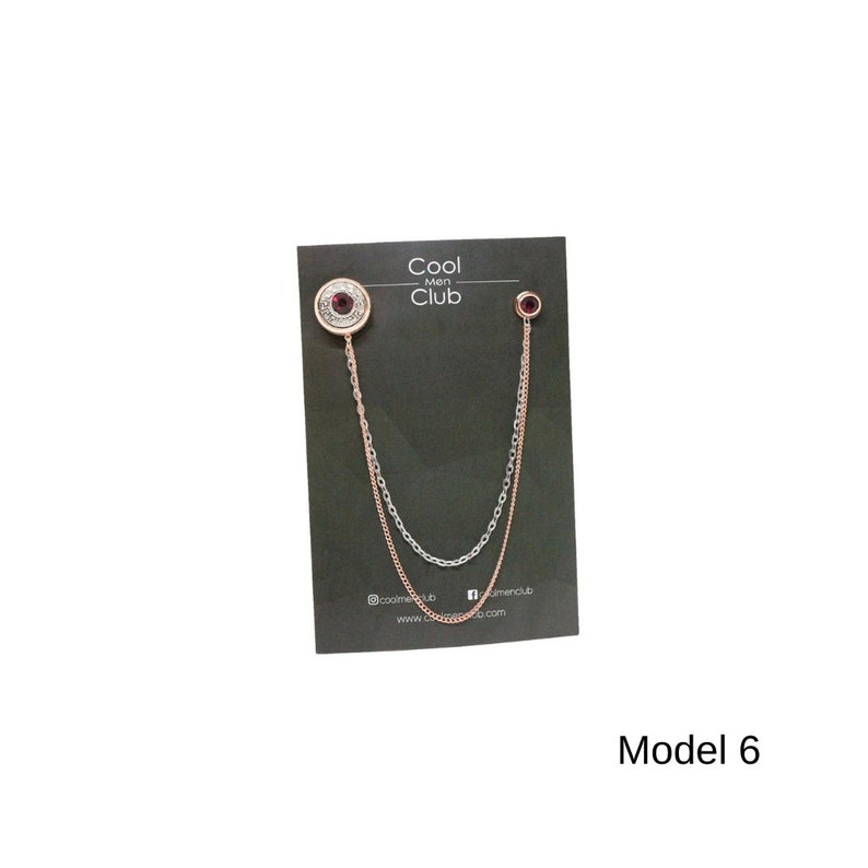 6 MODELS Chain Brooch Handmade Jacket Chain Brooch Lapel Chain Pin Men/'s Women/'s Jewellery Gifts Wedding Accessory Groomsmen