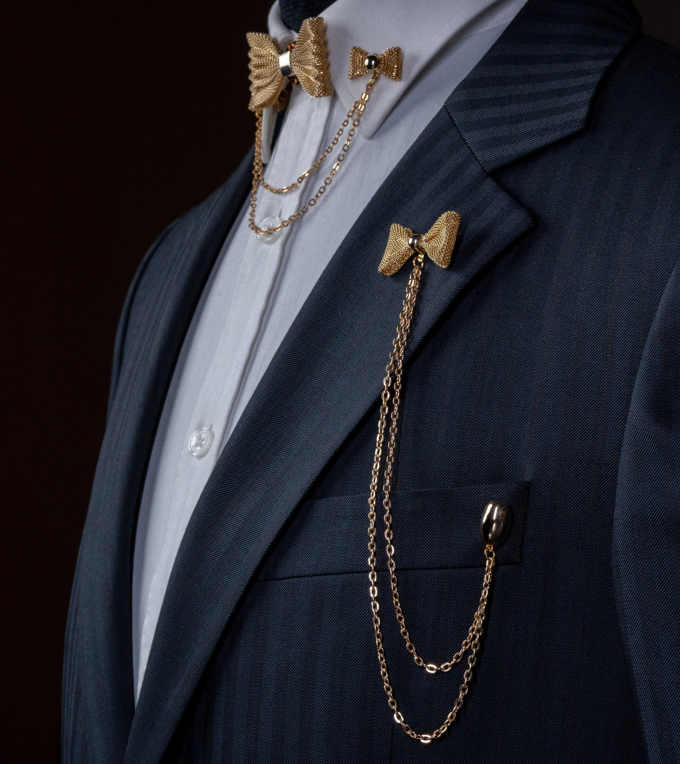 アクセサリーその他 BASSCLEF Men's Clothespin Brooch Suit Formal Street Rose Silver Plated Men's Suit Lapel Brooch | Boutonneire