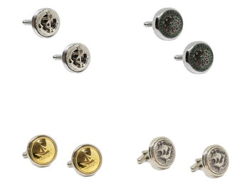 Handmade Cufflinks, Unique Design Cuff Links, Men's Groomsman Gift, Wedding Accessory, Husband Dad Birthday Gift