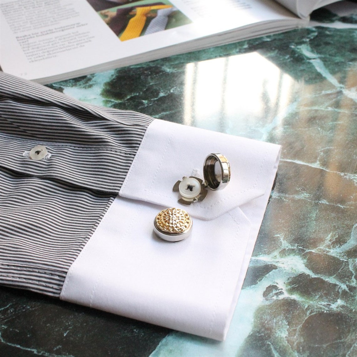 Shirt Collar Chain Brooch Set Jacket Lapel Pin Shirt Chain Etsy