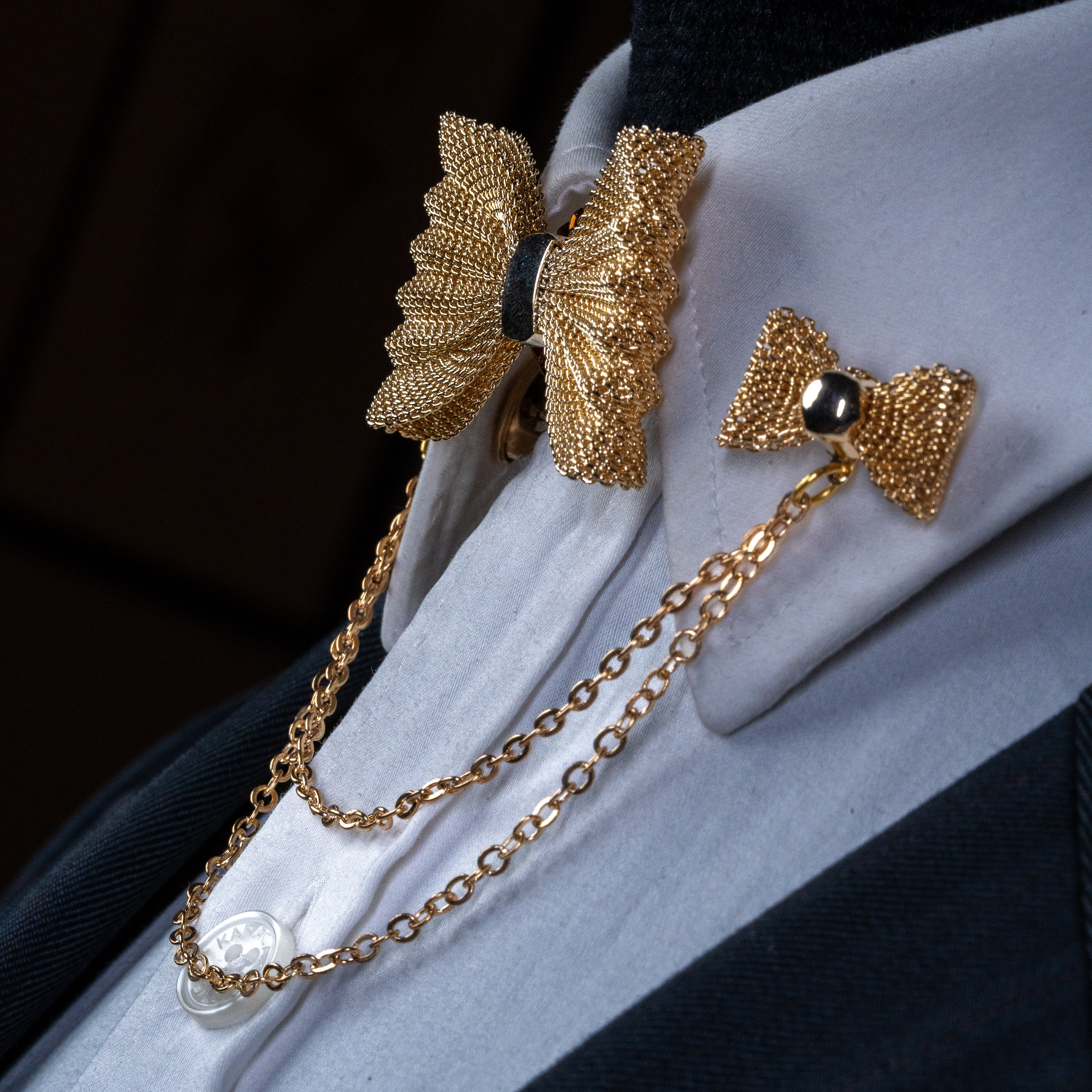 Spilla da donna con nastro per cravatta con nodo vintage spilla gioielli pre -legato cravatta accessori per abbigliamento per feste di nozze, 3, Taglia unica