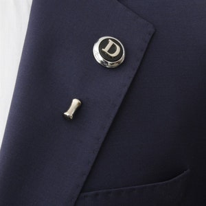 Pin de solapa personalizado, broche de chaqueta personalizado, pin de cuello con letras para hombre, regalo para él, accesorio para padrinos de boda, regalos de Navidad para él
