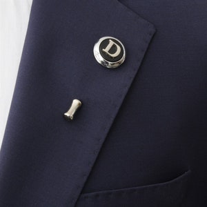 Personalized Lapel Pin, Customized Jacket Brooch, Letter Collar Pin Man, Gift For Him, Men's Accessory, Groomsmen Gifts