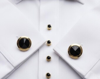 CERRUTI 1881 タキシード用　カフリンクス　スタッズドボタン　セット CERRUTI 1881 タキシード用 カフリンクス スタッズドボタン セット