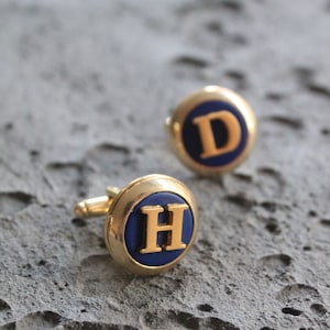 Abotoaduras personalizáveis, abotoaduras de letras feitas à mão, joias masculinas de design exclusivo, presentes para ele, acessório de casamento padrinho