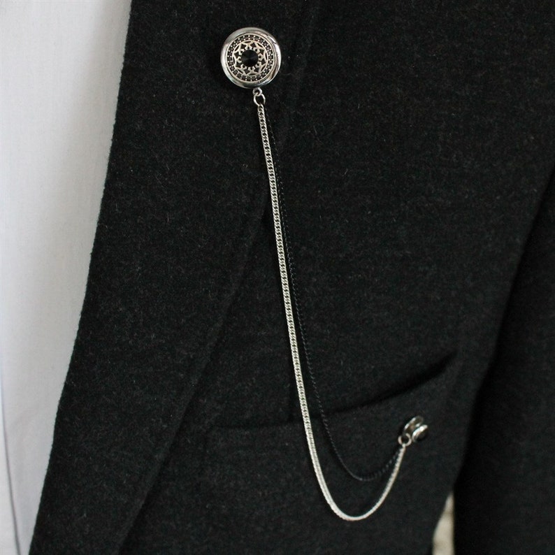 6 MODELS Chain Brooch Handmade Jacket Chain Brooch Lapel Chain Pin Men/'s Women/'s Jewellery Gifts Wedding Accessory Groomsmen